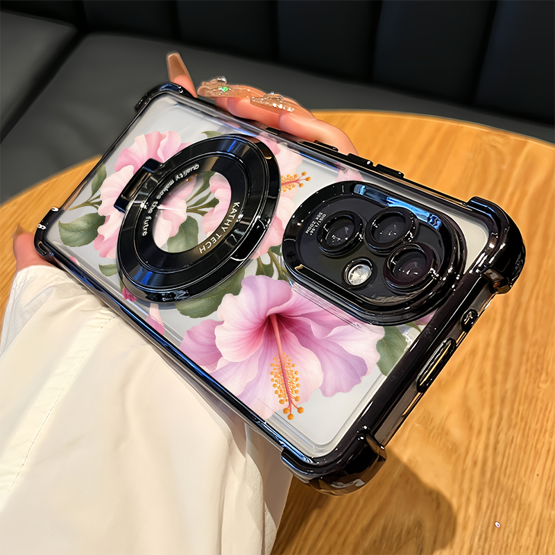 Oppo A78 - Różowe kwiaty hibiskusa – wzór na