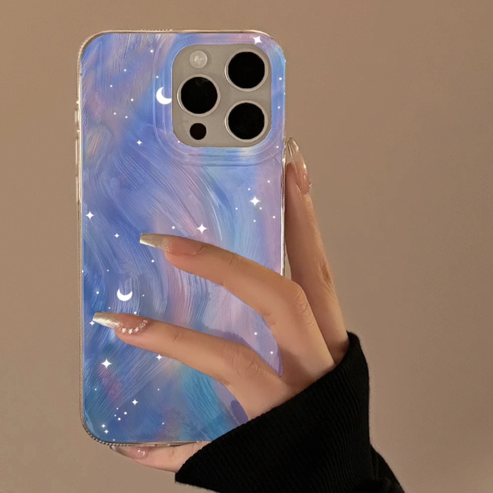 Samsung Galaxy A55 - Modny, błyszczący, gwiezdkowy, gradientowy, twardy futerał